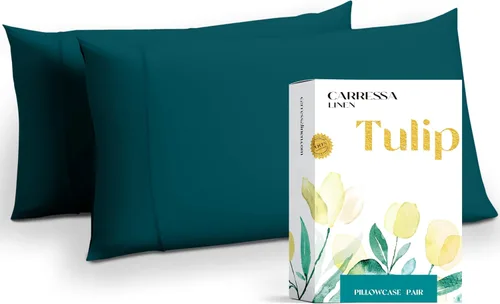 Vista 70 de Carressa Linen - Juego de sábanas individuales 100% algodón egipcio - Juego de sábanas individuales de 800 hilos de algodón egipcio