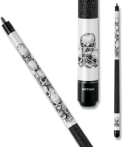 Vista 2 de Action Adventure Billiards - Taco de billar, punta de 7 capas de 0.512 in, eje de madera de arce duro de 29 pulgadas con cono profesional de 10-12