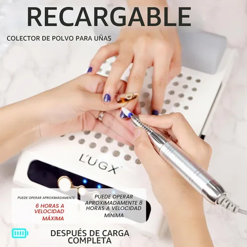 Vista 2 de L'UGX Colector de polvo de uñas recargable, colector de polvo Tecnología de uñas, LG618