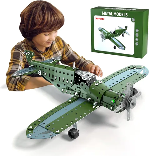 Vista 8 de Juguetes de proyectos de construcción de aviones modelo STEM - Juguetes de proyectos de construcción de STEM DIY para niños niños y niñas de 8-12-16