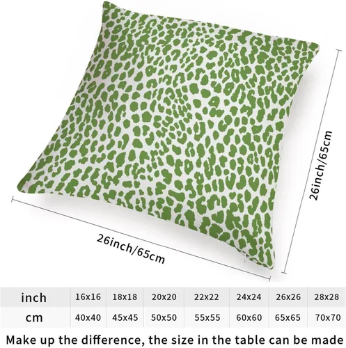 Vista 69 de Funda de cojín decorativa con estampado de guepardo verde peridoto para sofá, funda de almohada verde crema con estampado de leopardo con A-16