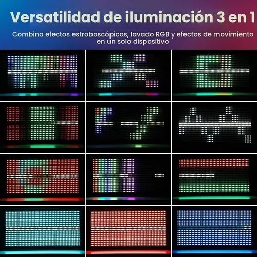 Vista 7 de Betopper LF4808 - Luz de efecto estroboscópico de matriz de 260 W, LED RGBW, 1 paquete
