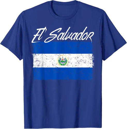 Vista 24 de Camiseta Salvadoreña Bandera El Salvador