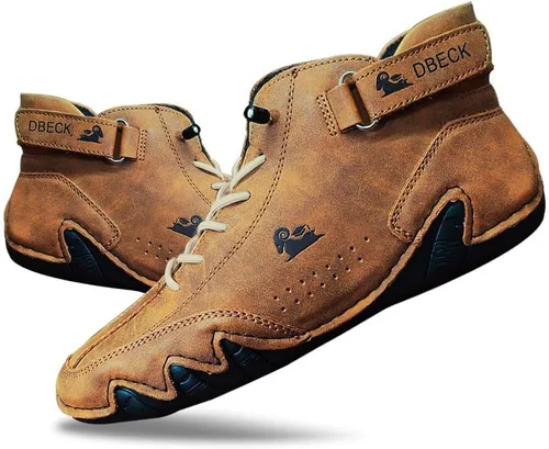 Vista 14 de JishinGal Botas Chukka de ante para hombre, ligeras, descalzas, para caminar, al aire libre, informales, italianas, hechas a mano, de caña alta, sin