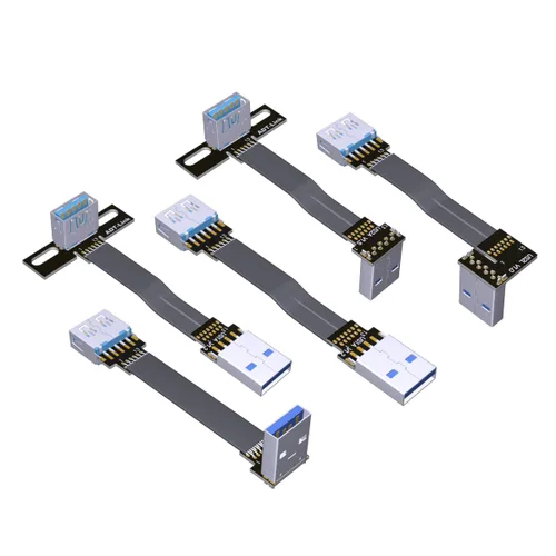 Vista 16 de ADT-Link - Cable de extensión USB 3.0 tipo A macho a USB A hembra, 90 FPV, delgado, plano, suave, flexible, FPC (3.9 in, S2A-S4B)
