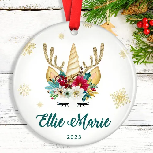 Vista 27 de Adornos de Navidad personalizados para camión volquete, adorno personalizado para bebé, adornos para árbol de Navidad para niños, adornos de camión