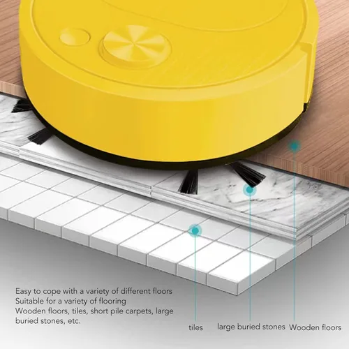 Vista 5 de Ejoyous Aspiradora robótica, aspiradora robótica de carga USB, mini robot de barrido inteligente para suelos de madera, azulejos, alfombras, suelos
