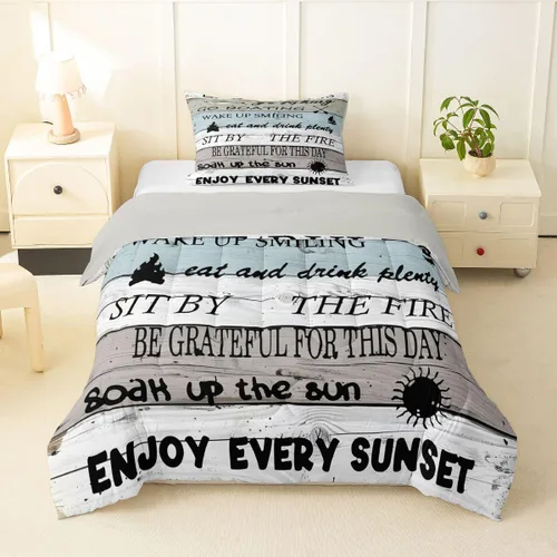 Vista 21 de Erosebridal Juego de edredón de ancla náutica, juego de ropa de cama con brújula oceánica, tamaño individual para niños, adolescentes y adultos