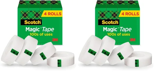Vista 12 de Cinta adhesiva mágica Scotch 0.75 x 1000 pulgadas, Transparente Suministros de oficina en casa y suministros de regreso a clases