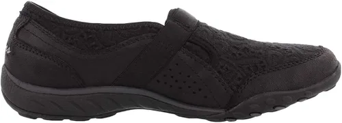 Vista 3 de Skechers Ajuste relajado Breathe Easy - Zapatos de mujer con diseño de agradecimiento, Negro