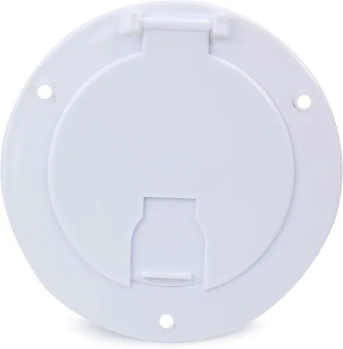 Vista 3 de RV Camper Remolque Autocaravana Cable de alimentación Hatch Puerta de acceso eléctrico Blanco (blanco 5W)