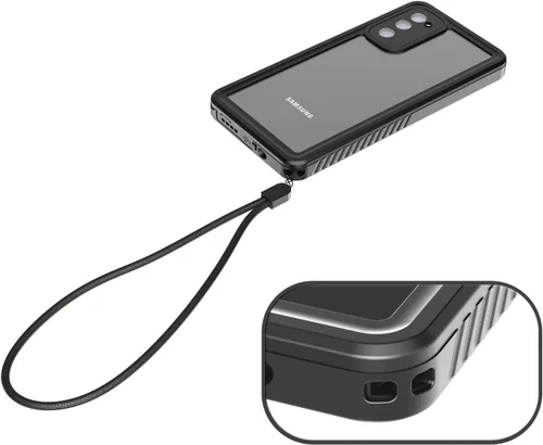 Vista 5 de DINGXIN Funda impermeable para Galaxy S20 FE 5G con certificación IP68, a prueba de golpes, a prueba de polvo, a prueba de nieve, funda resistente