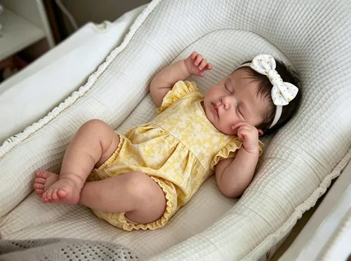 Vista 4 de Zero Pam Muñeca de bebé de silicona completa de 20 pulgadas, muñecas de bebé Reborn de silicona de cuerpo completo, muñeca de bebé realista, niña