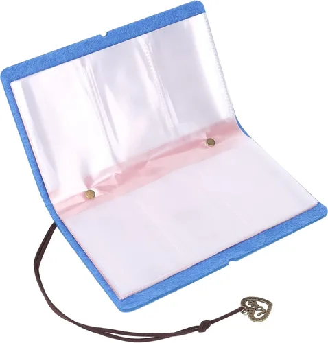 Vista 5 de co2CREA Travel Case Replacement for Yoto Audio Card Portfolio Case - Holds up to 180 Yoto Cards - Designed to Hold Yoto Player Audio Cards（Blue）