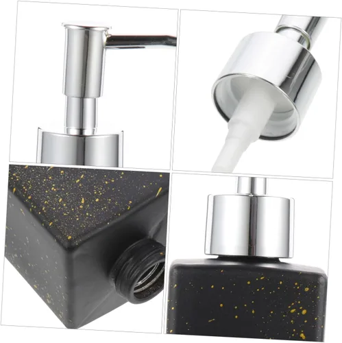 Vista 8 de STOBAZA Botella dispensadora de loción Push-top Botella de llenado de líquido de 11.8 fl oz para gel de ducha Mini Bomba