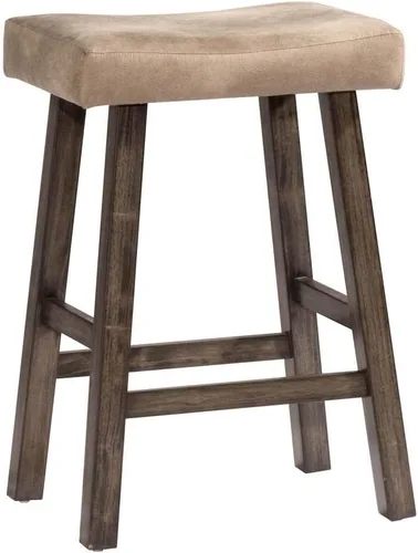 Vista 12 de Hillsdale Taburete para mostrador de sillín para muebles, gris rústico