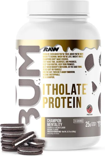 Vista 7 de Proteína aislada de suero en polvo RAW Whey Isolate, pastel de cumpleaños (CBUM Itholate Protein) – Polvo de nutrición deportiva 100 % de animales