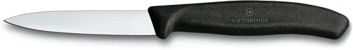 Vista 11 de Victorinox Cuchillo de pelar clásico suizo de 3.25 pulgadas con borde dentado, punta de lanza, negro