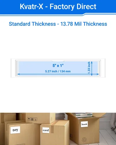 Vista 128 de 30 PCS Clear Self Adhesive Plastic Label Pockets, Top Loading Business & Library Index Card Holders, Peel and Stick Sleeves for Storage Bins, Totes