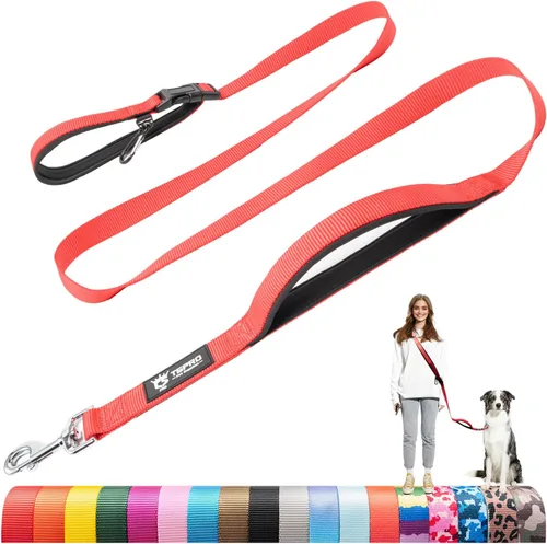 Vista 14 de TSPRO Correa táctica para perro, manos libres, resistente, ajustable, con mango acolchado y cierre de seguridad de metal para caminar, correr