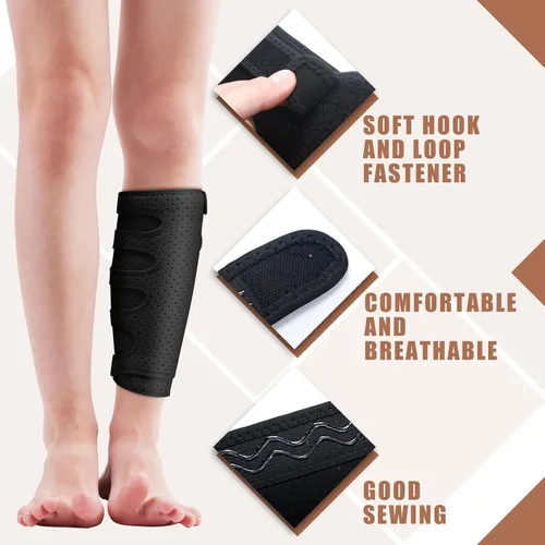 Vista 3 de 2 Piezas Vendas de Compresión para Linfedema Pantorrilla Abrazadera Ajustable 5 Correas Vendas para Piernas para Linfedema Pantorrilla Hinchada