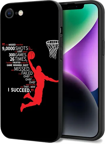 Vista 17 de Funda para iPhone 7/8/SE con diseño clásico de leyenda de baloncesto, compatible con iPhone 7/8/SE de 4.7 pulgadas, funda protectora de silicona