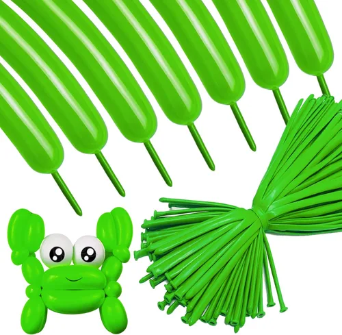 Vista 28 de ASIYUHY 260 globos largos, paquete de 100 globos de animales retorcidos Negro