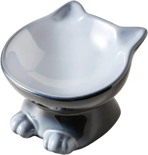 Vista 19 de Nihow Ceramic Basic Cat Bowls: cuenco para gatos de 5 pulgadas para alimentos y agua Food Grade Cat Dish for Small-Sized Cat - Microwave &