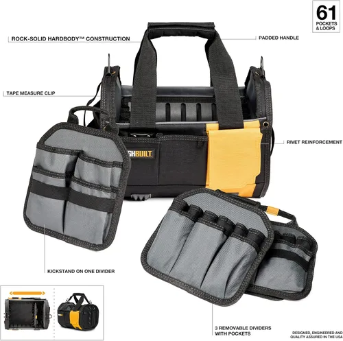 Vista 2 de ToughBuilt - Bolsa modular de herramientas de 12", almacenamiento portátil