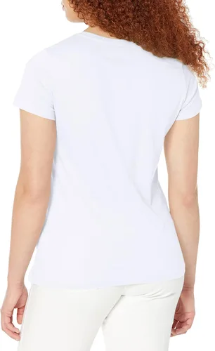 Vista 4 de Nautica Camiseta Easy Comfort para mujer, cuello redondo, súper suave, 100% algodón, color liso