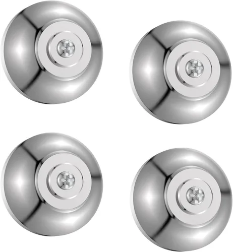 Vista 9 de Audiocrast IF4021S - Almohadillas de aislamiento para altavoces de alta fidelidad, 4 unidades, acero inoxidable, 1.575 x 0.827 in, plateado