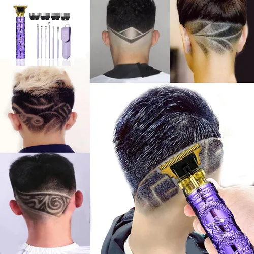 Vista 5 de Cortapelos para hombres, cortadora de pelo inalámbrica, cortadora de pelo pequeño de viaje de 5.7 pulgadas, maquina clásica para esculpir