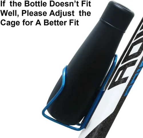 Vista 5 de Soporte ligero de aleación de aluminio para botella de agua para bicicleta, paquete de 2 para MTB y bicicleta de carretera
