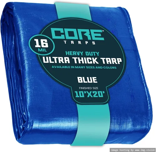 Vista 31 de Core Tarps - Lona resistente de 16 mm. / .62 pulgadas, impermeable, resistente a los rayos ultravioleta, a prueba de rasgaduras y roturas, lona