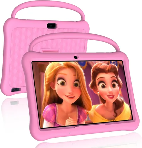 Vista 10 de Tableta Android de 10 pulgadas para niños,64GB 1TB Expand,Control parental Azul
