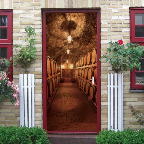 Vista 18 de Calcomanías 3D para puerta, murales para despegar y pegar, papel tapiz de caballo, calcomanías autoadhesivas extraíbles de PVC, impermeable, póster