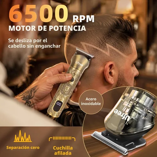 Vista 3 de Ufree Recortadora de barba profesional para hombres, maquinilla de afeitar Bronce