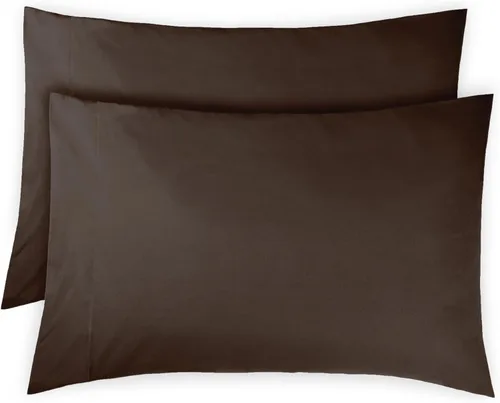 Vista 64 de Southshore Fine Linens® - Vilano® Springs - Par de fundas de almohada plisadas, color negro, estándar (Queen)