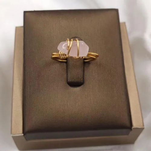 Vista 5 de LONGLITER - Anillos de piedra natural hechos a mano para mujer anillos de piedras preciosas de cristal curativo anillos de joyería vintage 4 - 7