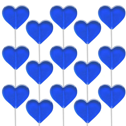 Vista 8 de Fruidles paletas mini con forma de corazón con sabor delicioso, envueltas individualmente, paleta de 0.18 oz (30 paletas, azul-frambuesa)