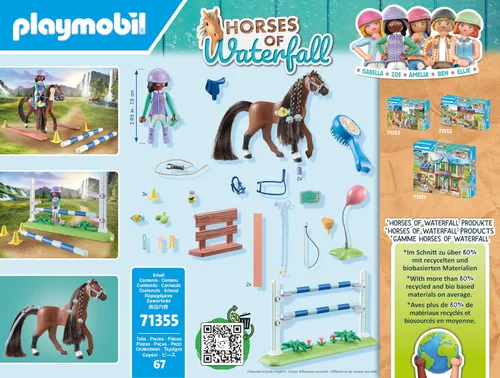 Vista 8 de Playmobil Caballos de cascada: Saltarse Arena con Zoe y Blaze