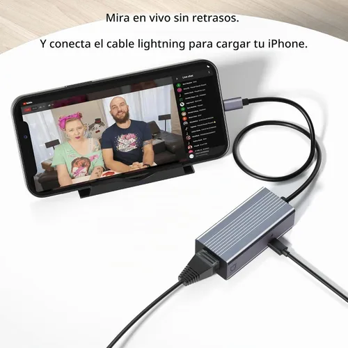 Vista 6 de Adaptador Lightning a Ethernet [certificado MFi de Apple], adaptador de red LAN Ethernet IVSHOWCO iPhone iPad a RJ45 con puerto de carga, alta