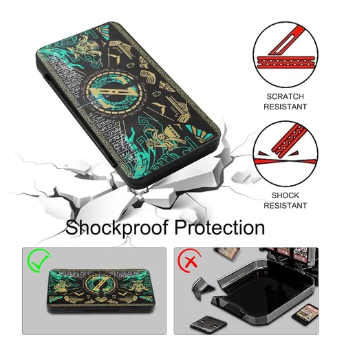 Vista 3 de for Switch Game Card Case for Nintendo SwitchLiteOLED, with 48 Micro SD Card Slots & 24 Game Card Slots, Cartoon Portable Game Card Holder Cartridge
