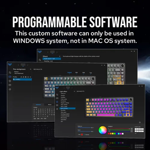 Vista 7 de EPOMAKER x Aula F75 - Teclado mecánico con junta, 75% inalámbrico intercambiable en caliente para juegos con acolchado y perilla de cinco capas