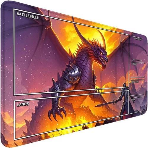 Vista 22 de MTG Alfombra de juego con zonas, alfombrilla de juego TCG antideslizante Barco