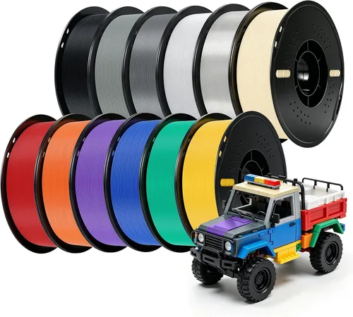 Vista 27 de Kingroon Filamento de impresora 3D PLA Plus (PLA+), 10 rollos, precisión dimensional +/- 0.001 in, carrete de 22 libras (22 libras), 0.069 in, negro