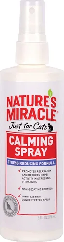 Vista 10 de Aerosol calmante para gatos de Nature’s Miracle, 8 onzas, fórmula para reducir el estrés para gatos Multi colorido
