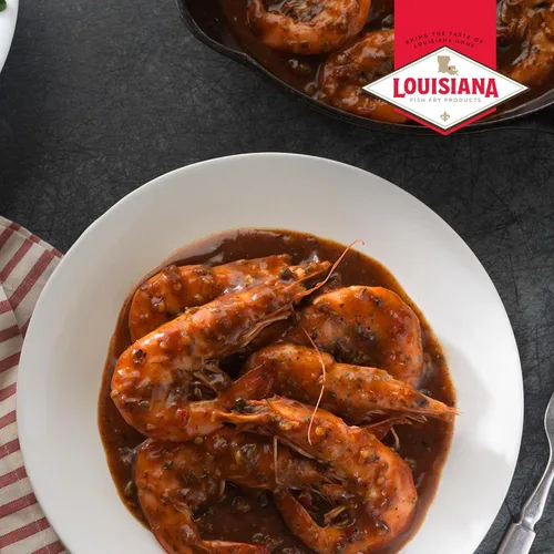 Vista 6 de Louisiana Fish Fry Products Mezcla de salsa de camarones BBQ, 1.5 onzas, paquete de 12