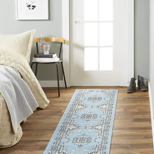 Vista 22 de Home Dynamix Premium Sakarya - Alfombra tradicional con borde de medallón, color azul campo, 9 pies 2 pulgadas x 12 pies 5 pulgadas, rectangular