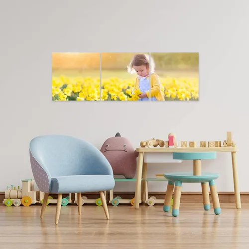 Vista 2 de DOARTDO Lienzo decorativo para pared, 3 paneles, impresiones en lienzo personalizadas con fotos familiares de tu boda, decoración del hogar listo